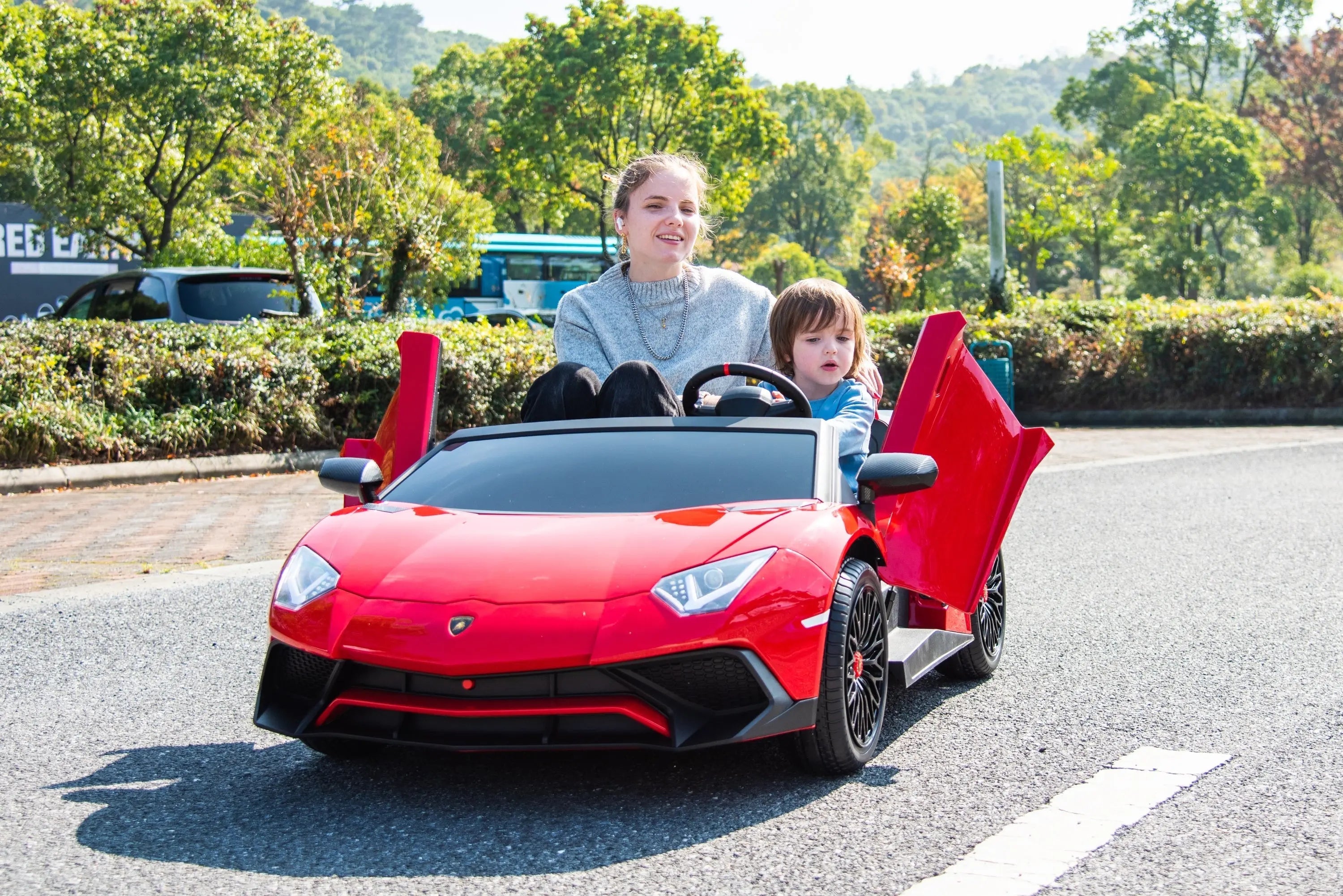 Officially Licensed Lamborghini Aventador 24V 2-Seater Ride-On Car