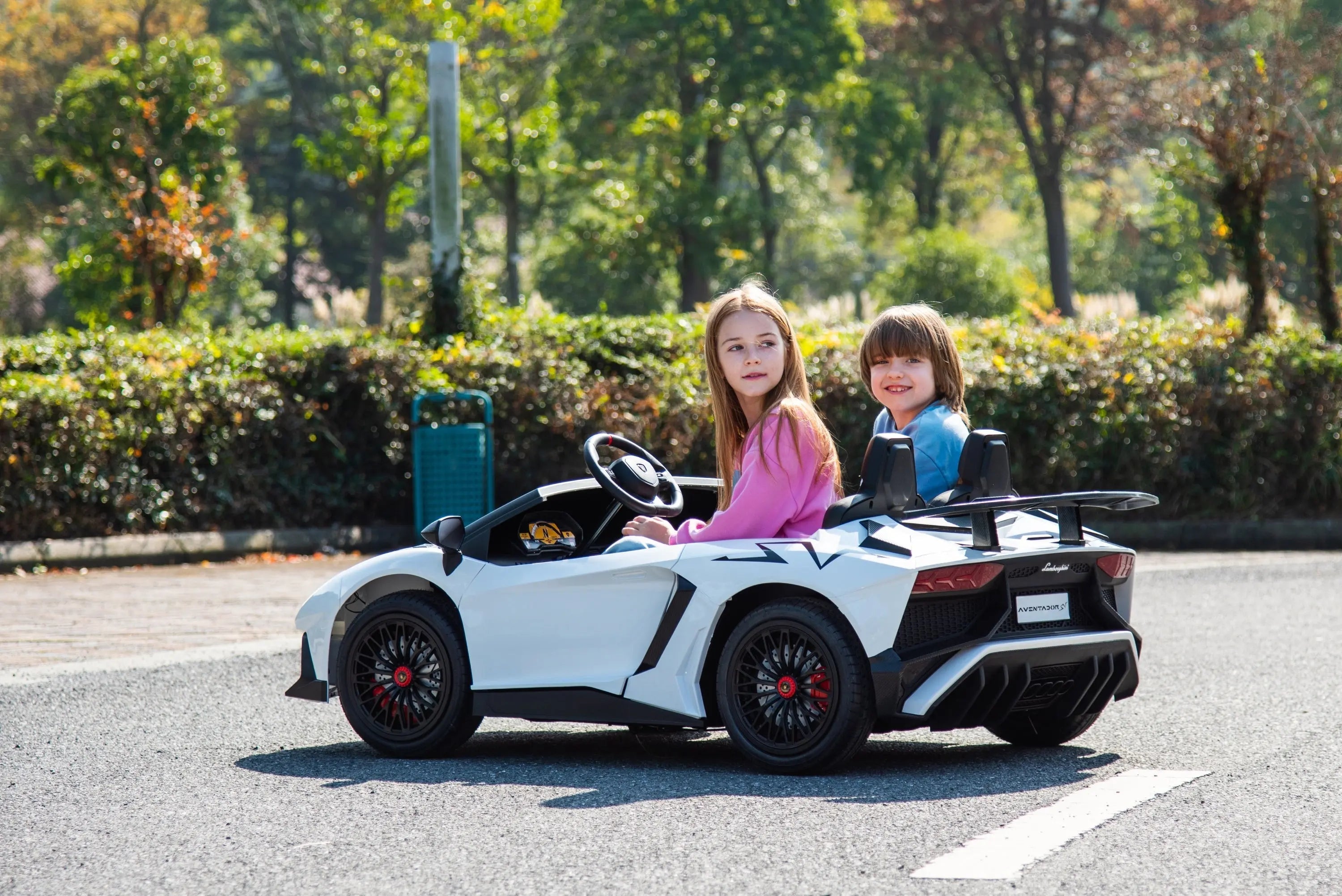 Officially Licensed Lamborghini Aventador 24V 2-Seater Ride-On Car