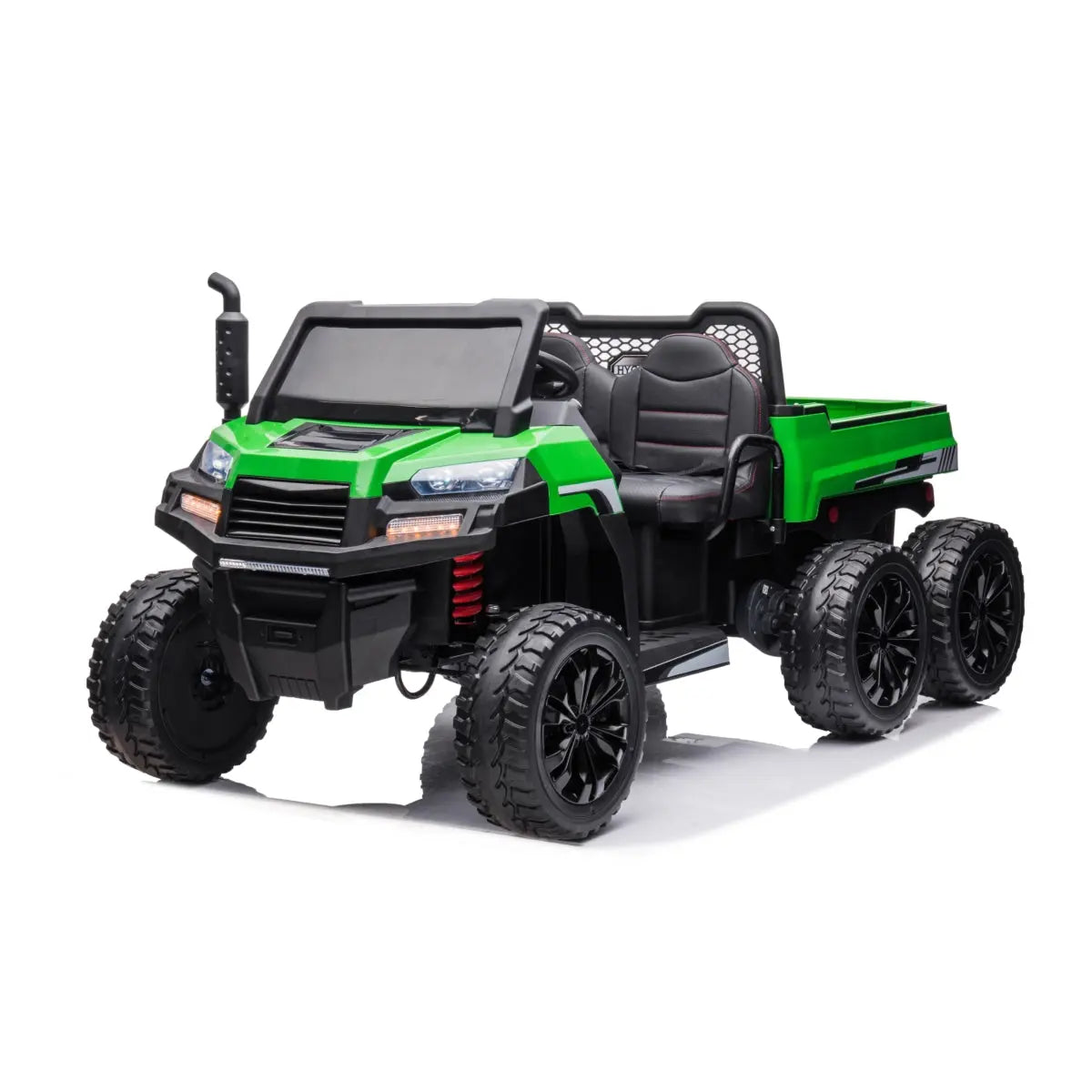 6-Wheeler 24V 2-Seater Ride-on Tractor Trailer with Dump Cart and Parental Remote