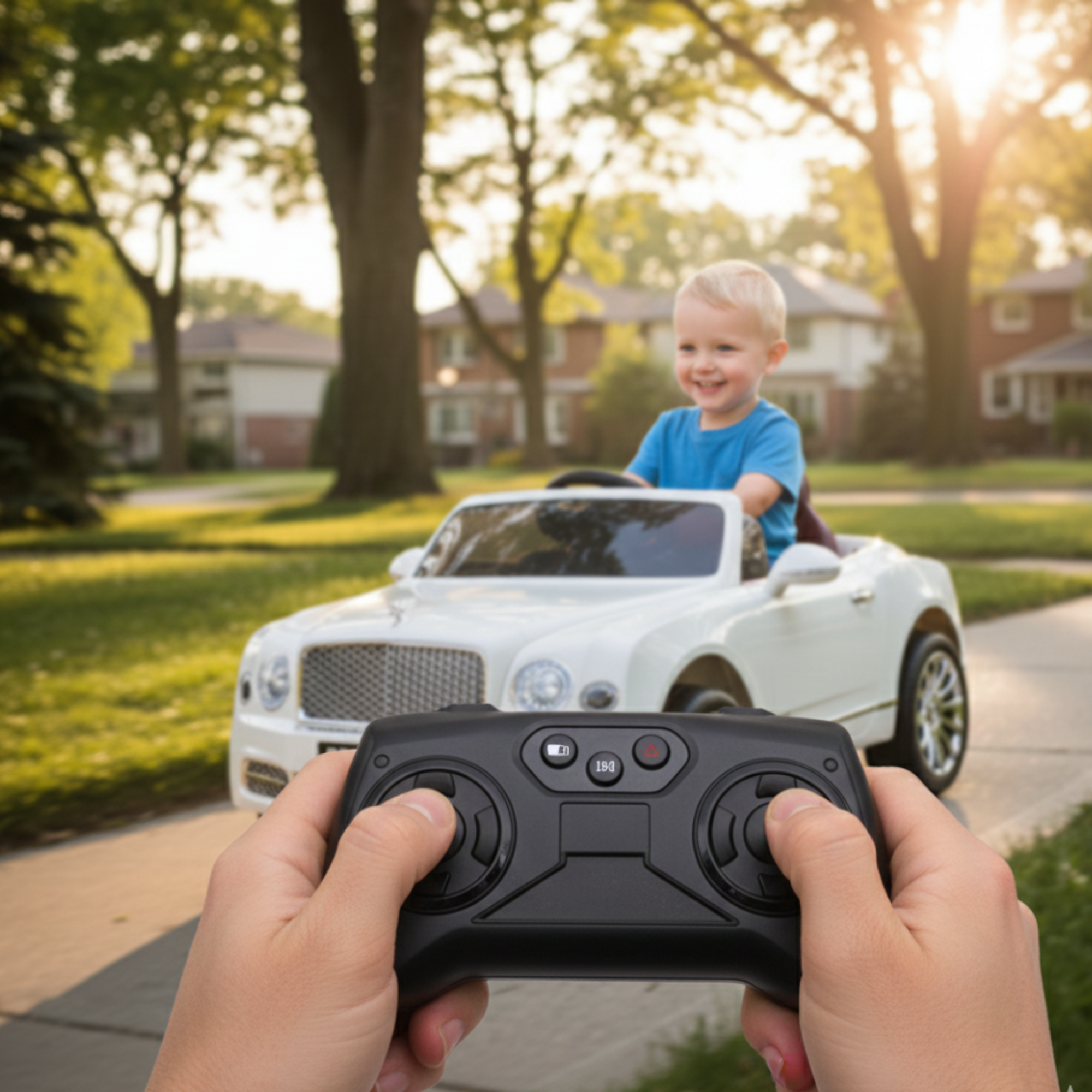 12V White Luxury Bentley Mulsanne Kids' Ride-on Car W/ EVA Rubber Wheels, Music & RC