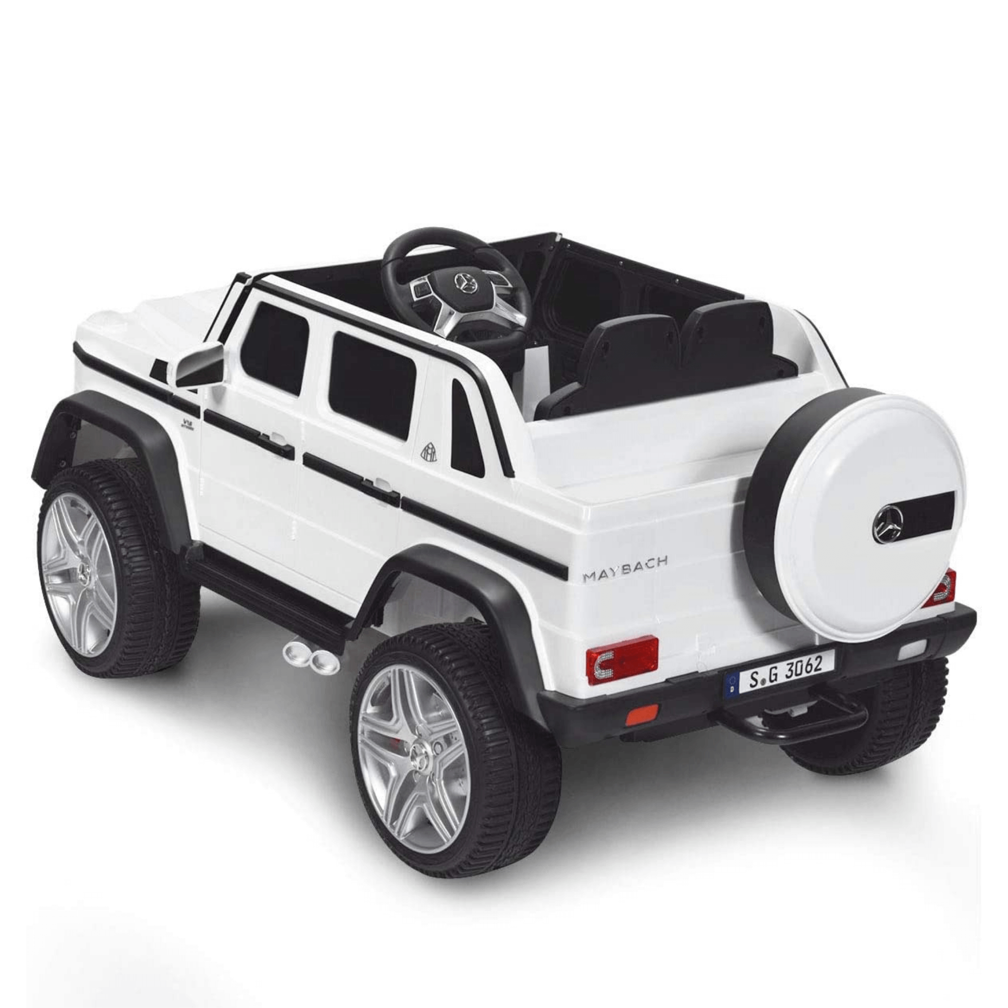 White Luxury 4WD Edition Mercedes Maybach G650 12V Ride On Car For Kids With RC image 4