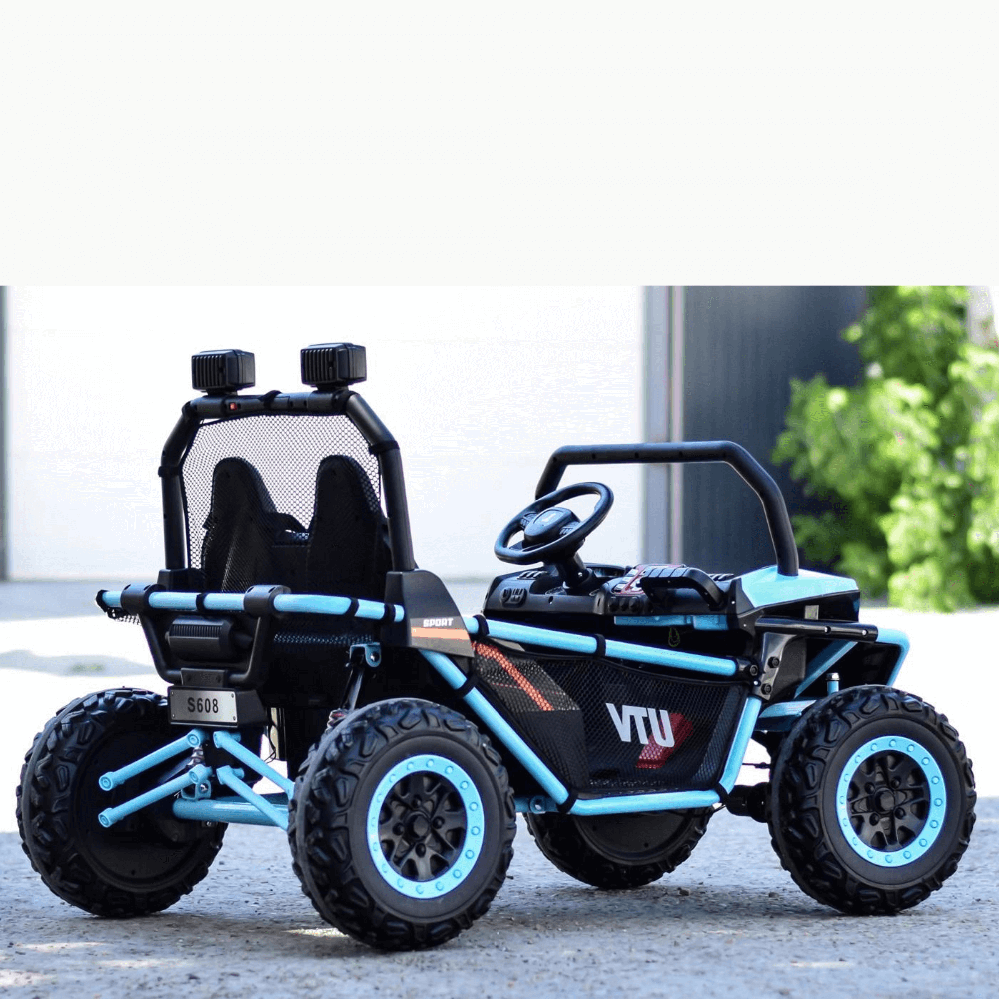 Embark on Thrilling Journeys: Luxurious Blue Two-Seater 12V 4WD Dune Buggy for Kids with Remote Control - Your Ultimate Adventure Ride! image 4