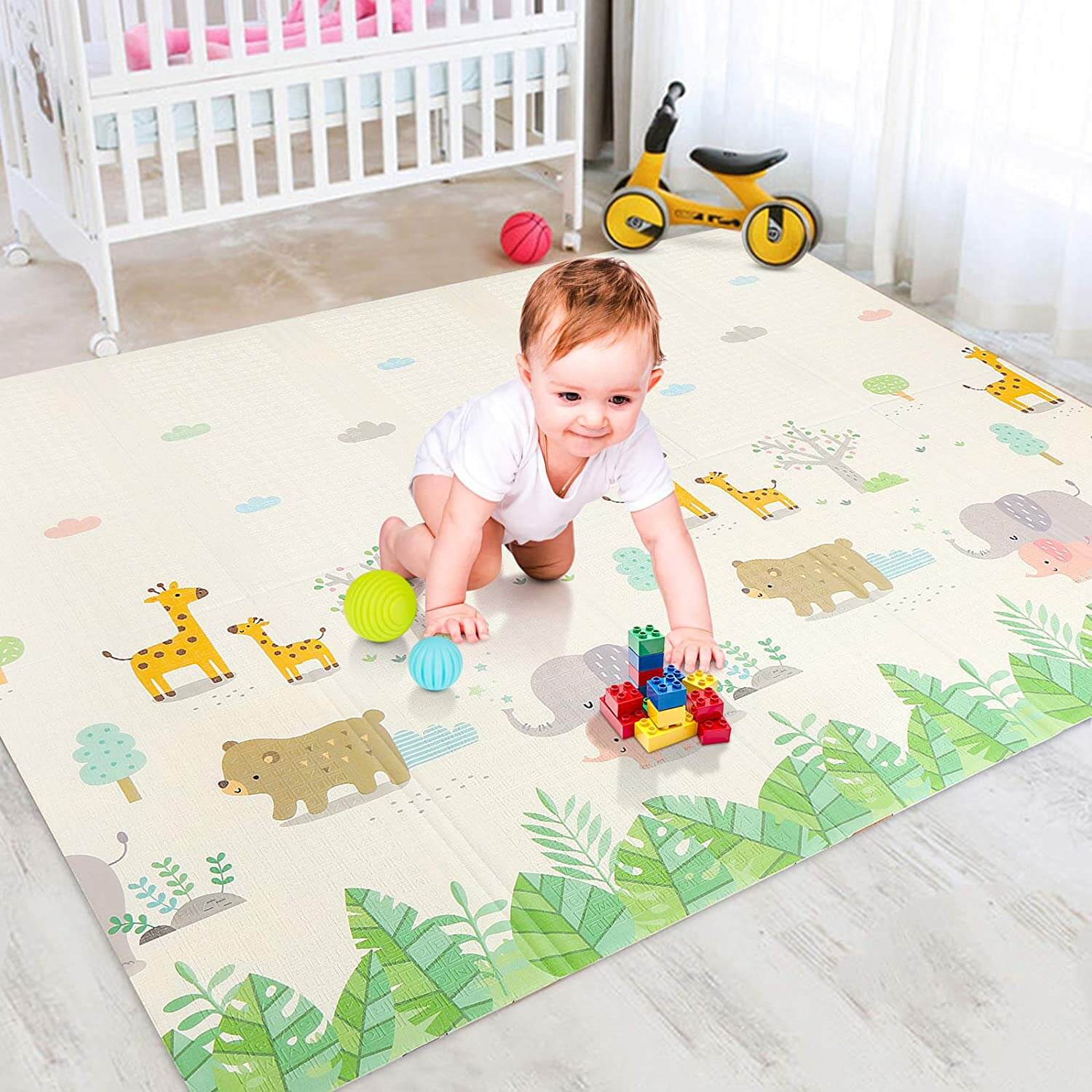 XL Double Sided Foldable, Waterproof Foam Play Mat ABC Edition, 200x180x1cm image 9