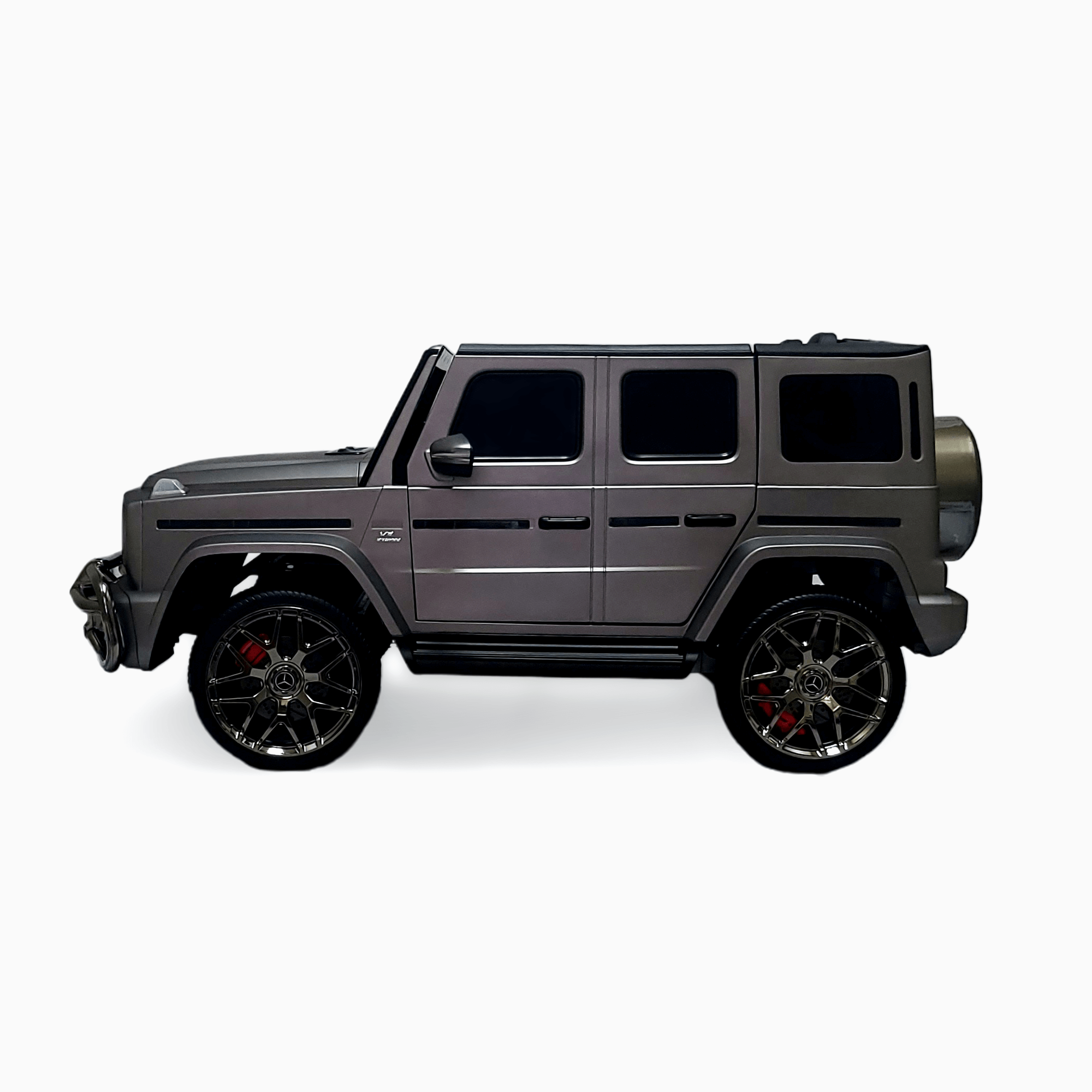Exclusive Matte Grey Mercedes Benz G Series 2-Seater 24V Kids Ride-on Truck, EVA Wheels, Leather Seats, Light-up Logo, 4WD, BT, RC image 5