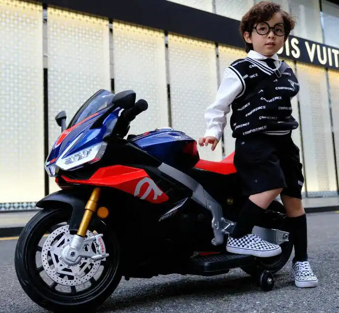Upgraded Aprilia RSV4 12V Super Motorcycle With Music, Lights and Rubber Wheels image 10