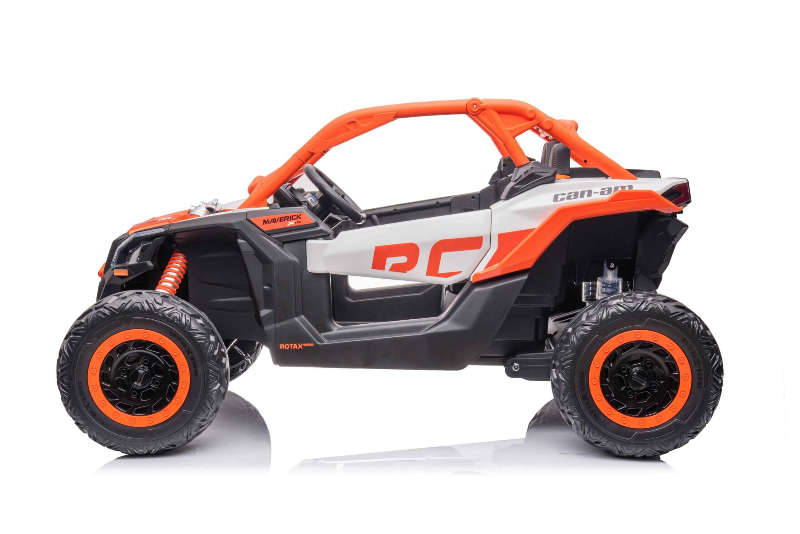 Licensed LX Performance Edition 24V Can-Am Maverick 4WD Double 24V Battery Pack, 2-Seater Kids' Buggy, Music, EVA Wheels, Leather Seats, RC image 4