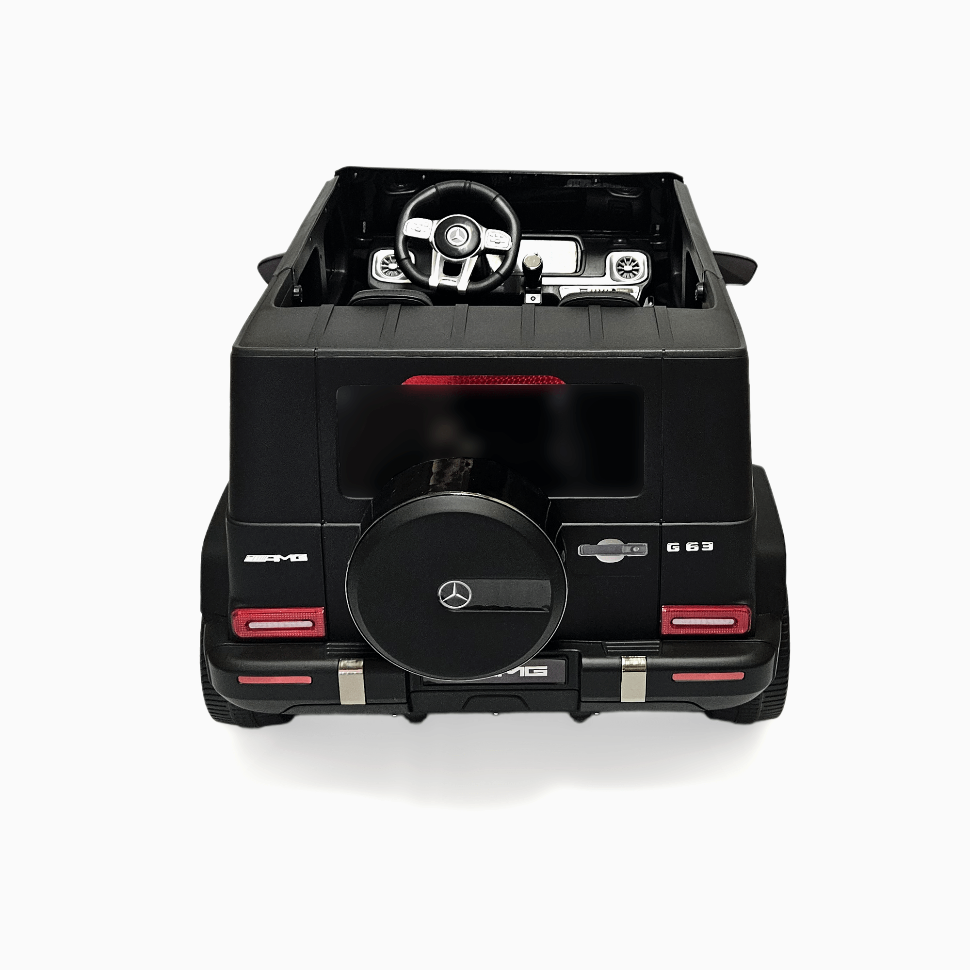 Exclusive Matte Black Mercedes Benz G Series 2-Seater 24V Kids Ride-on Truck, EVA Wheels, Leather Seats, Light-up Logo, 4WD, BT, RC image 15