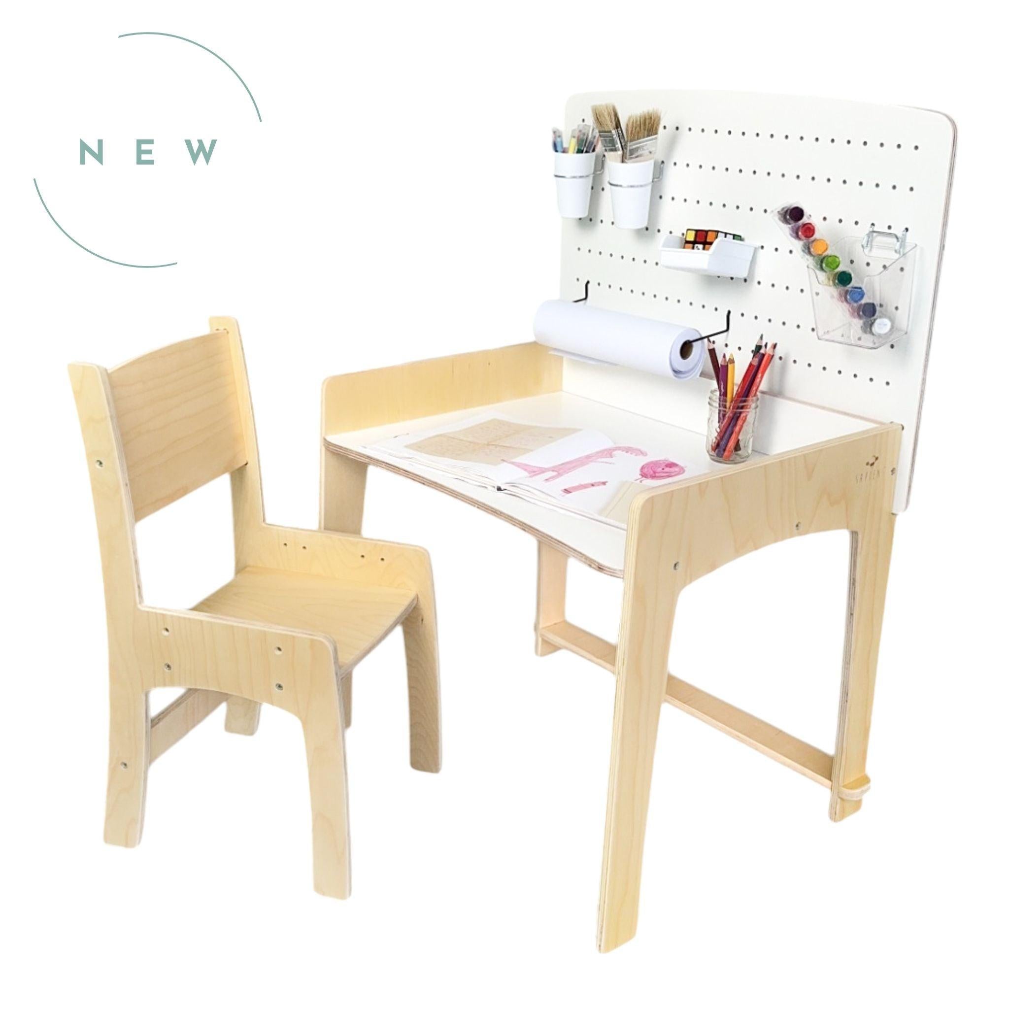LUMEN - Big Kid Desk & Chair | Adjustable Height Study Table.