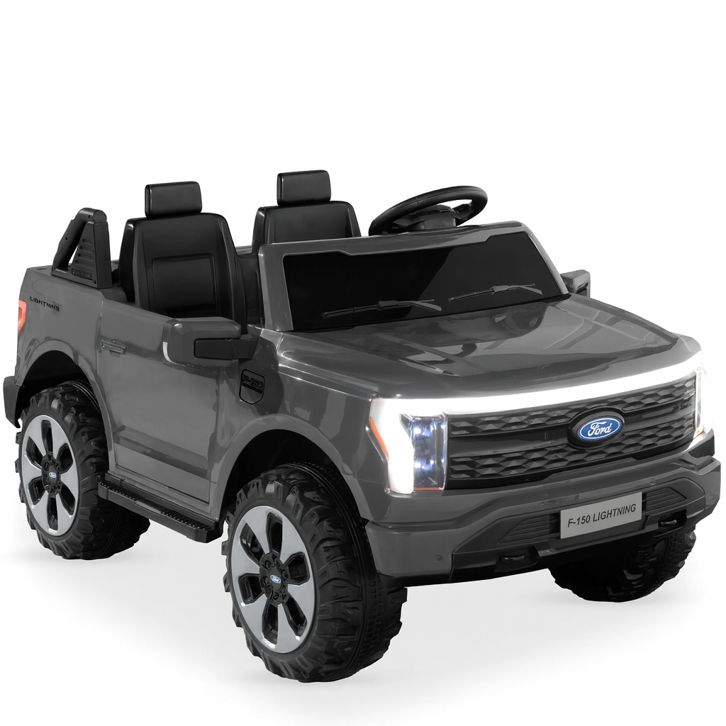 Black 2 Seater Lighting Edition Ford F-150, 24V Kids Ride on Truck