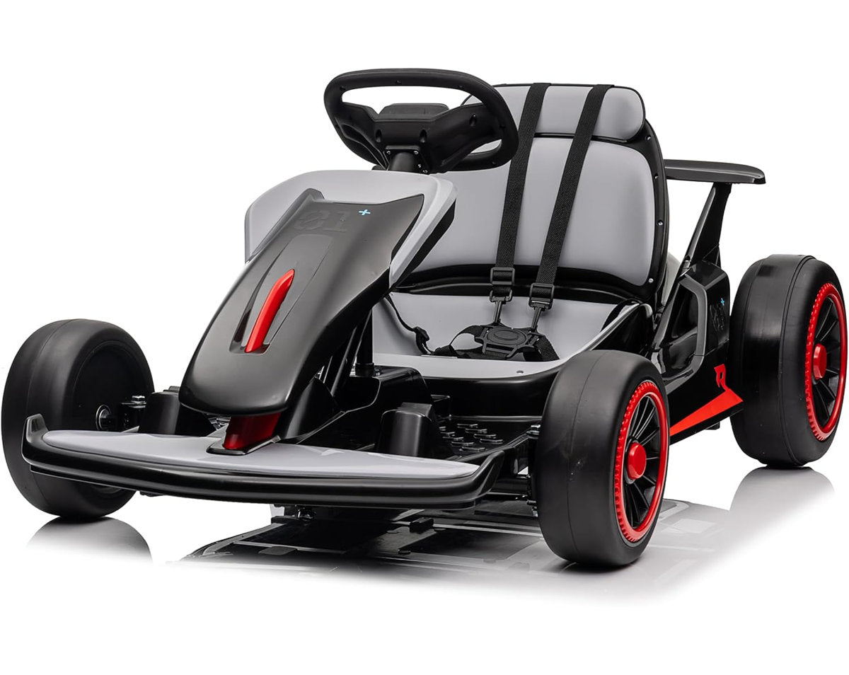 Black, 24V Upgraded Vortex Drifting Go Kart