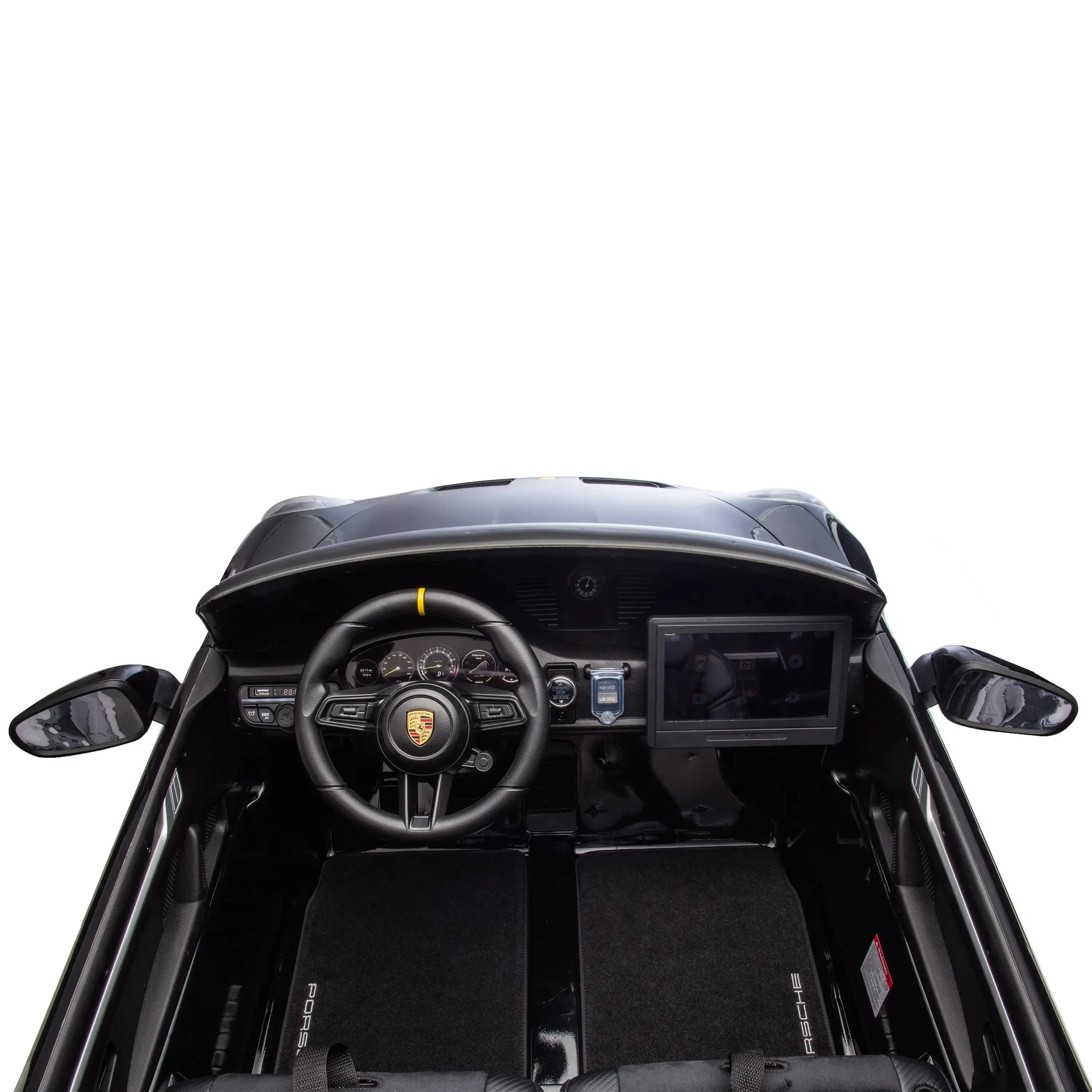 Glossy Black, Licensed LX MP4 Edition 24V/4WD Porsche 911 GT3 Kids Ride on Car