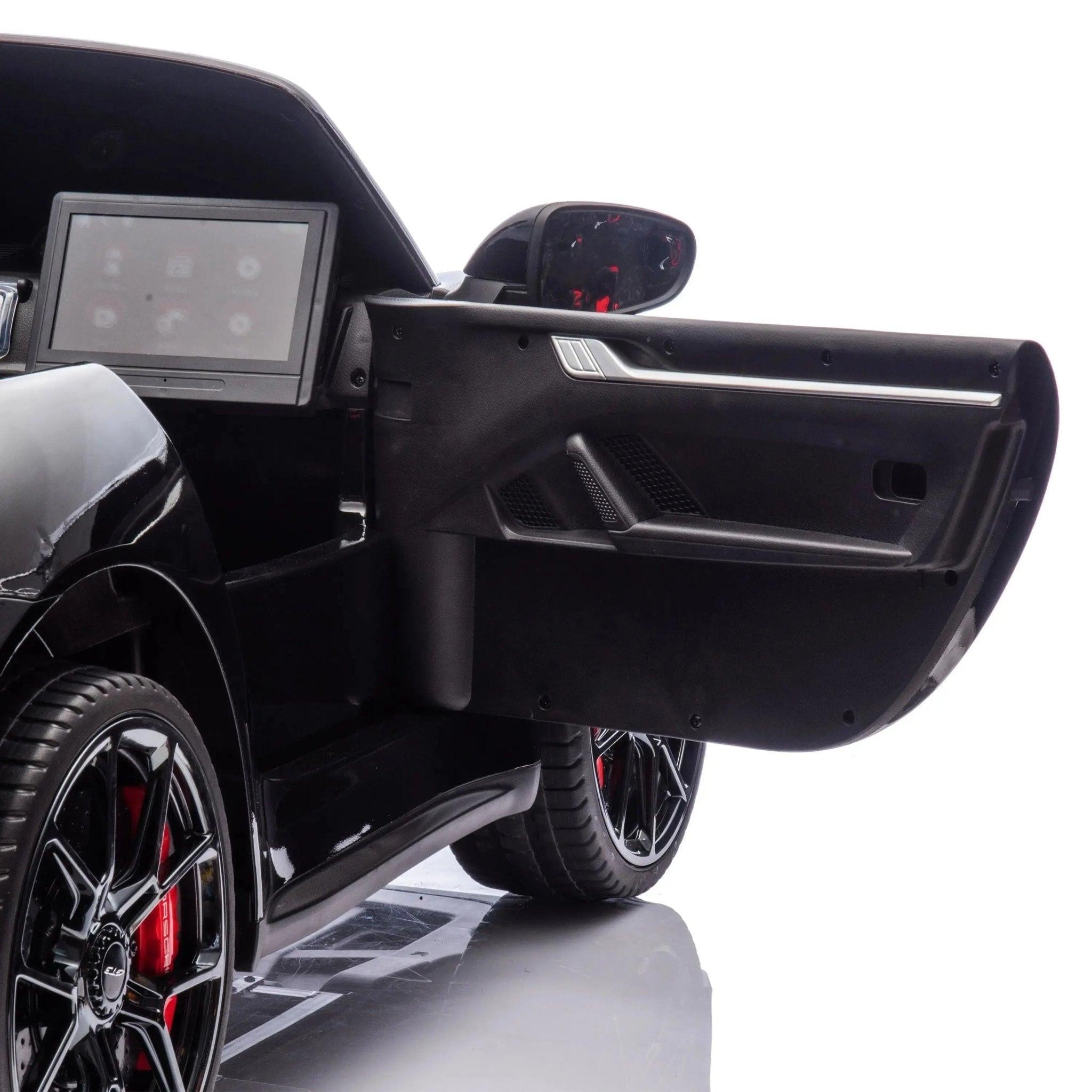 Glossy Black, Licensed LX MP4 Edition 24V/4WD Porsche 911 GT3 Kids Ride on Car W/ EVA Rubber Wheels & RC.