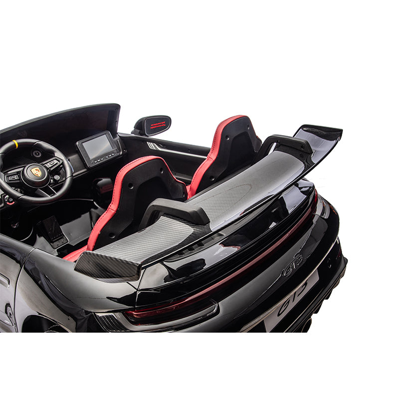 Glossy Black, Licensed LX MP4 Edition 24V/4WD Porsche 911 GT3 Kids Ride on Car W/ EVA Rubber Wheels & RC