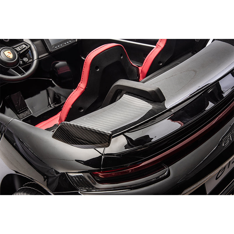 Glossy Black, Licensed LX MP4 Edition 24V/4WD Porsche 911 GT3 Kids Ride on Car