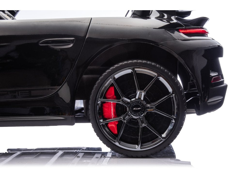 Glossy Black, Licensed LX MP4 Edition 24V/4WD Porsche 911 GT3 Kids Ride on Car W/ EVA Rubber Wheels & RC