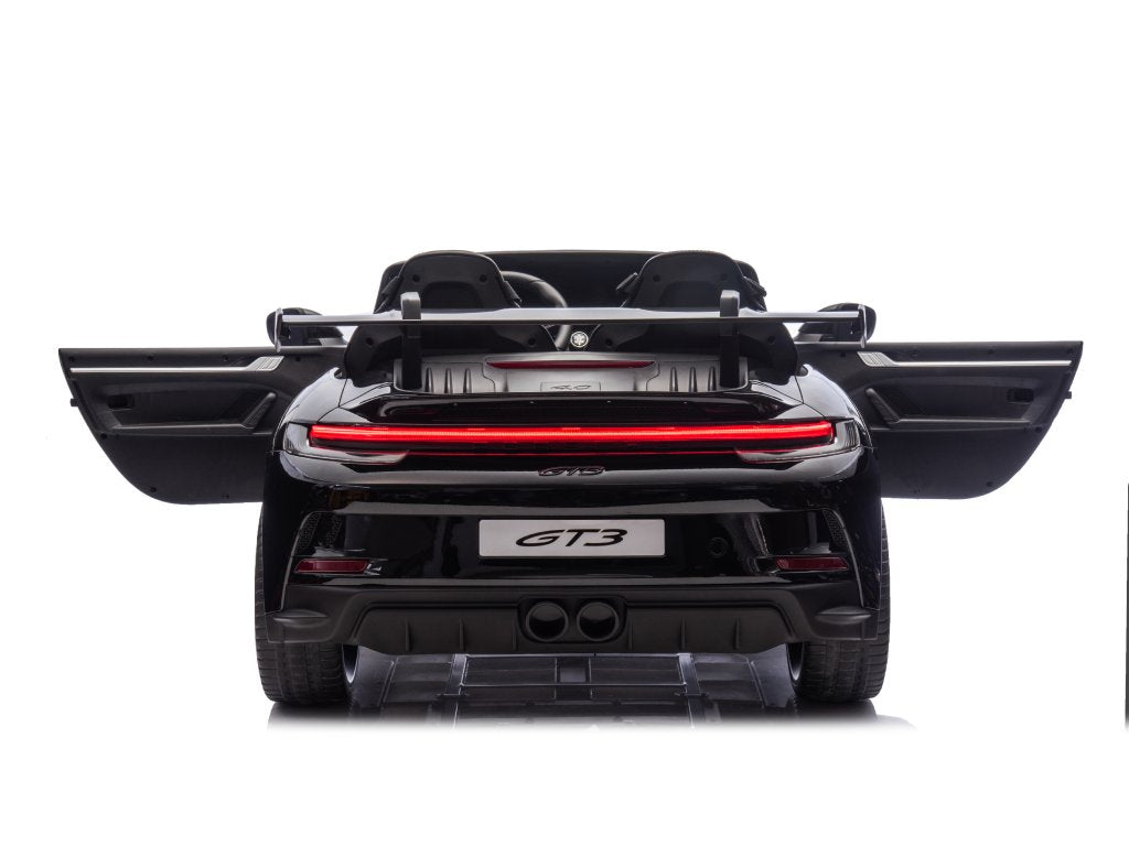 Glossy Black, Licensed LX MP4 Edition 24V/4WD Porsche 911 GT3 Kids Ride on Car