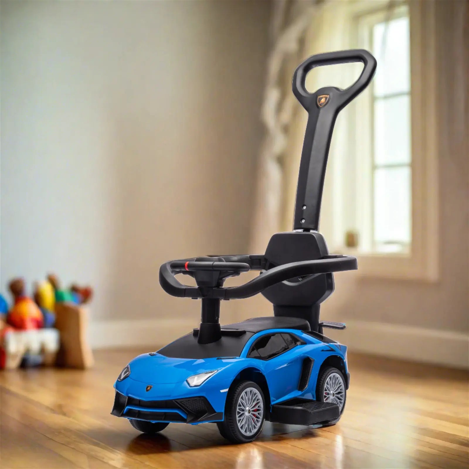 Lamborghini 3-in-1 Kids Push Ride-On Car