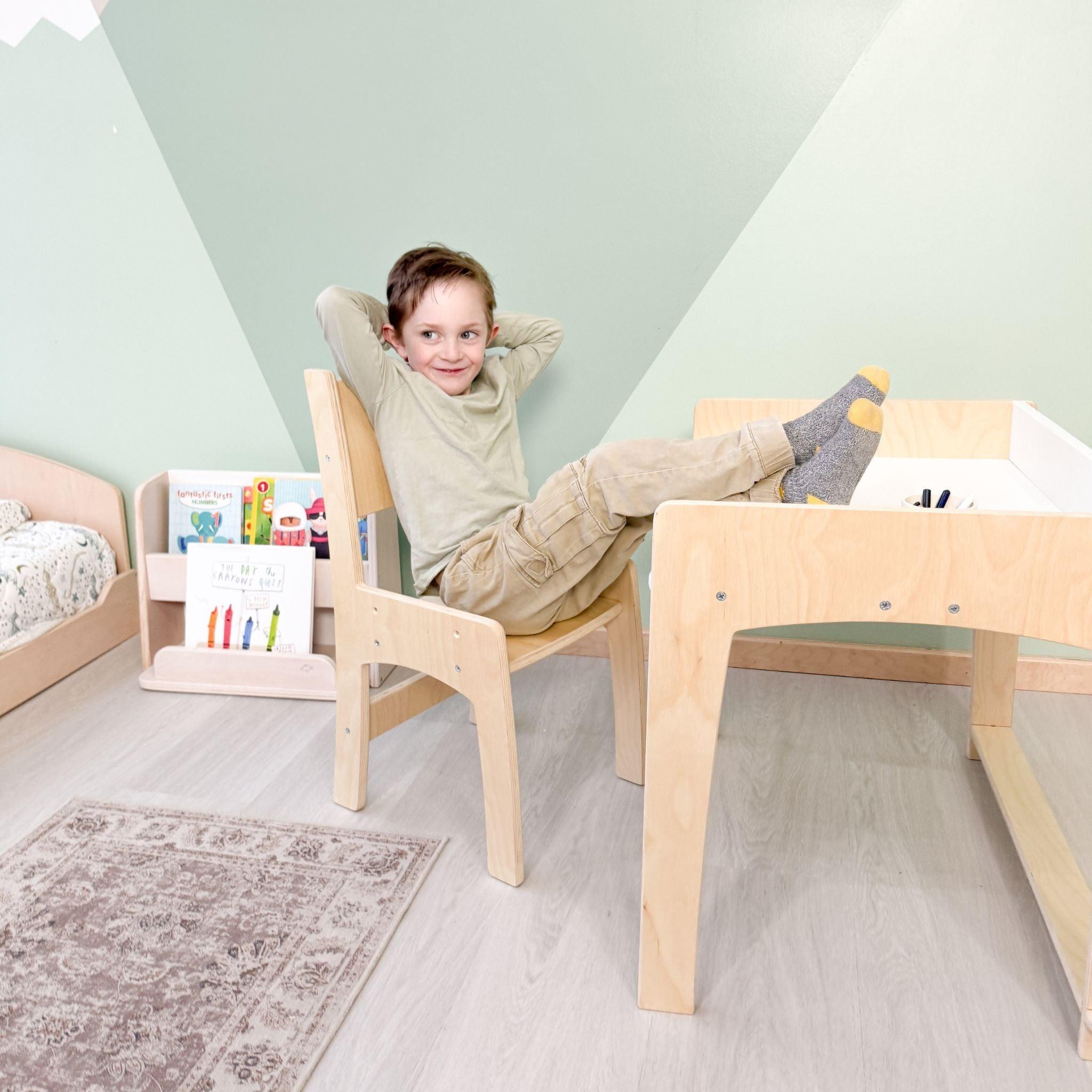 LUMEN - Big Kid Desk & Chair | Adjustable Height Study Table.