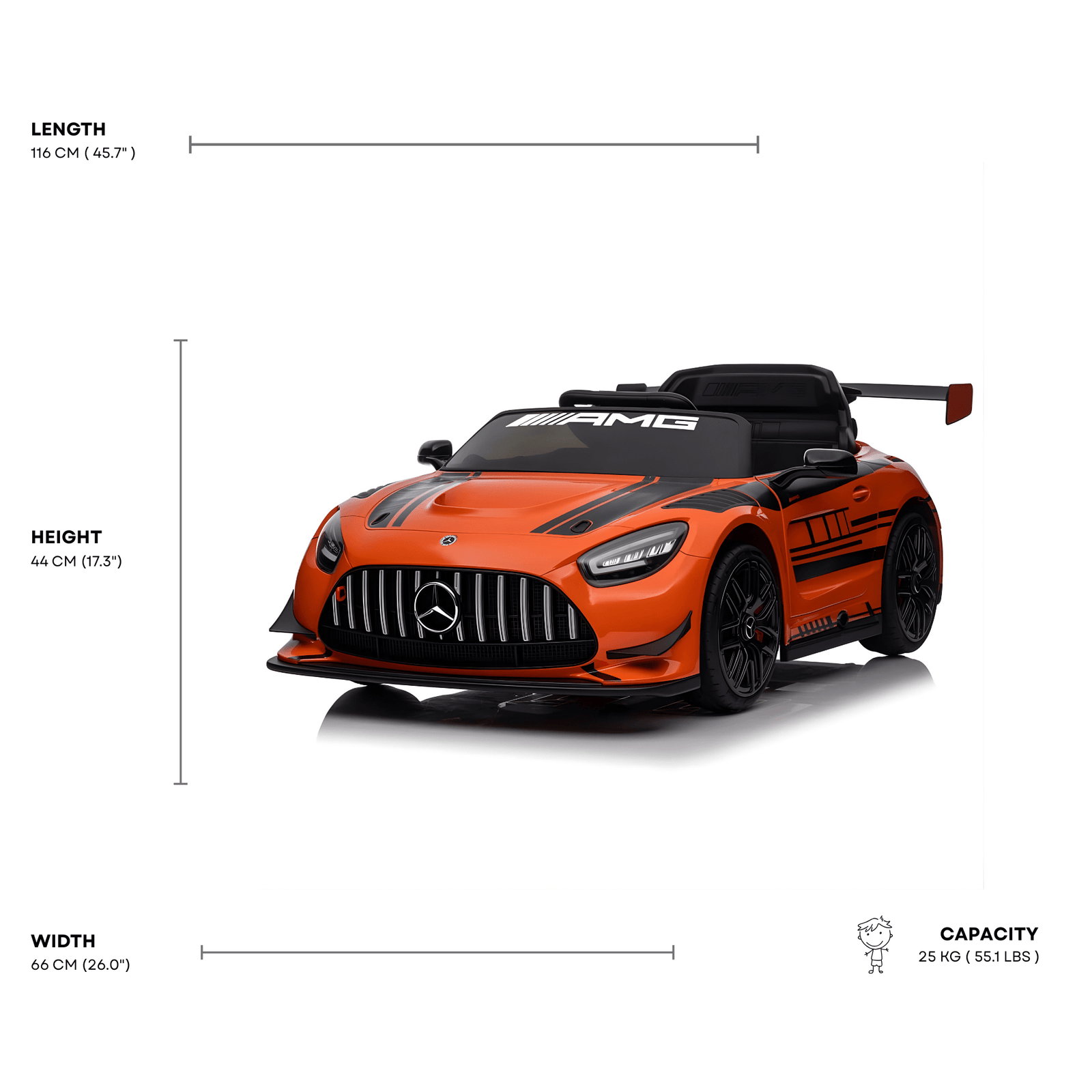 Orange, Complete Sport 12V Official Mercedes-Benz GT3, RC.