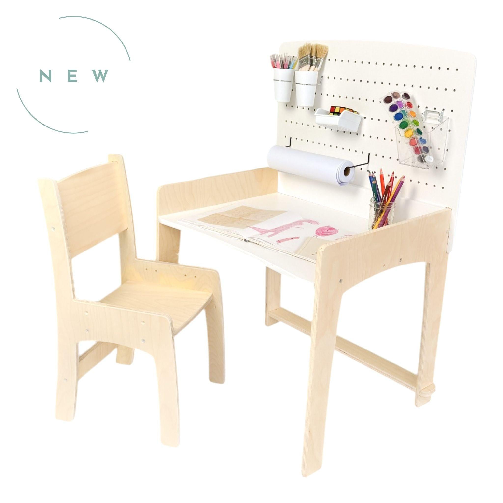 LUMEN - Big Kid Desk & Chair | Adjustable Height Study Table.