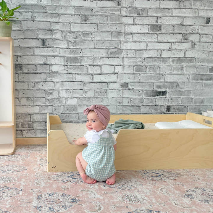 APPLE CRIB - Montessori Floor Bed with Rails.