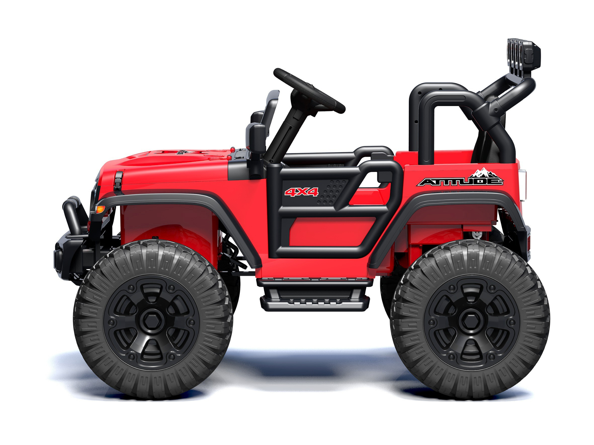 Red 24V TrailMax Edition XXL 2-Seater 24V 4X4/AWD Kids Ride on Truck W/ EVA Rubber Wheels, BT & RC