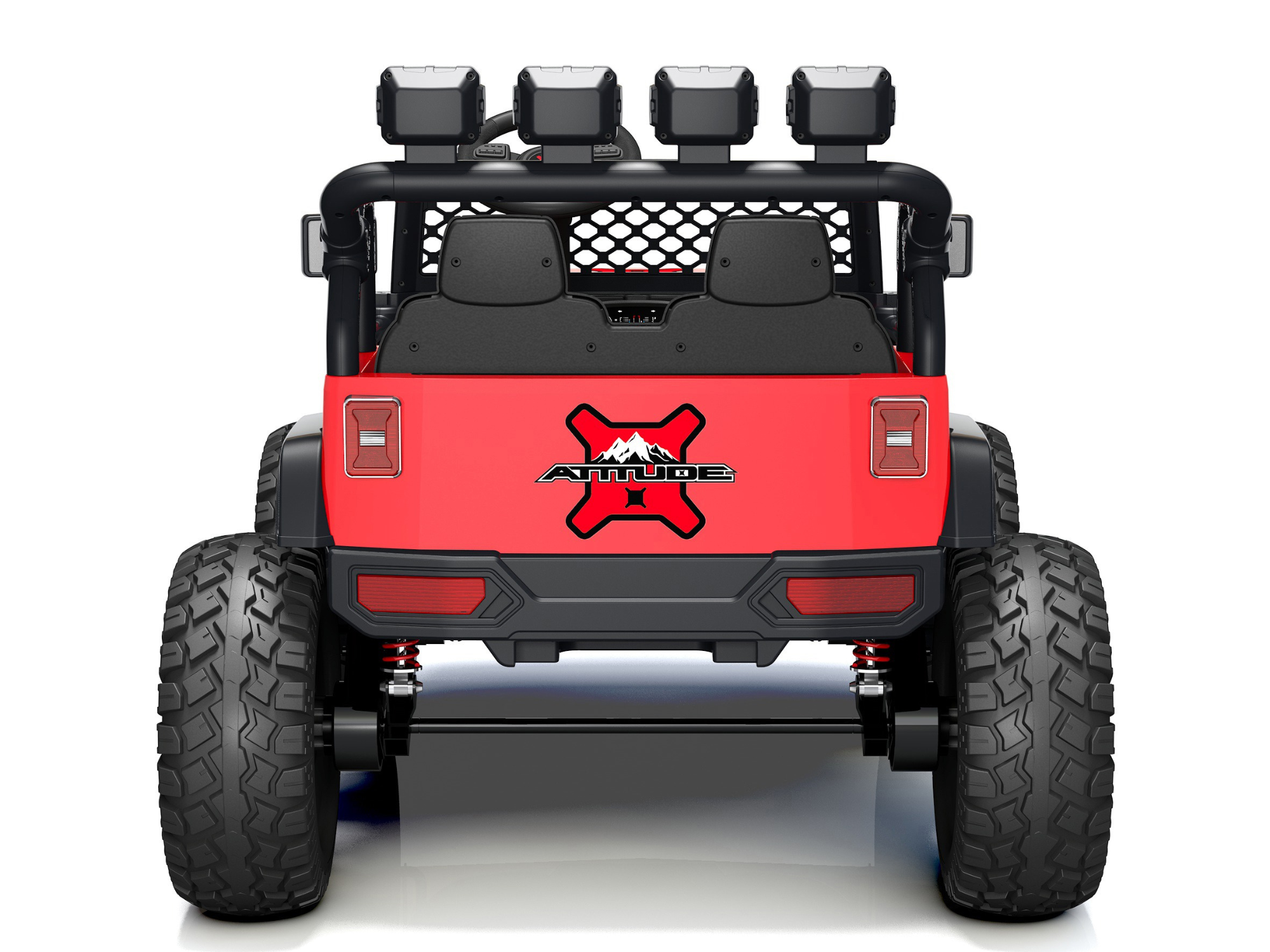 White 24V TrailMax Edition XXL 2-Seater 24V 4X4/AWD Kids Ride on Truck W/ EVA Rubber Wheels, BT & RC