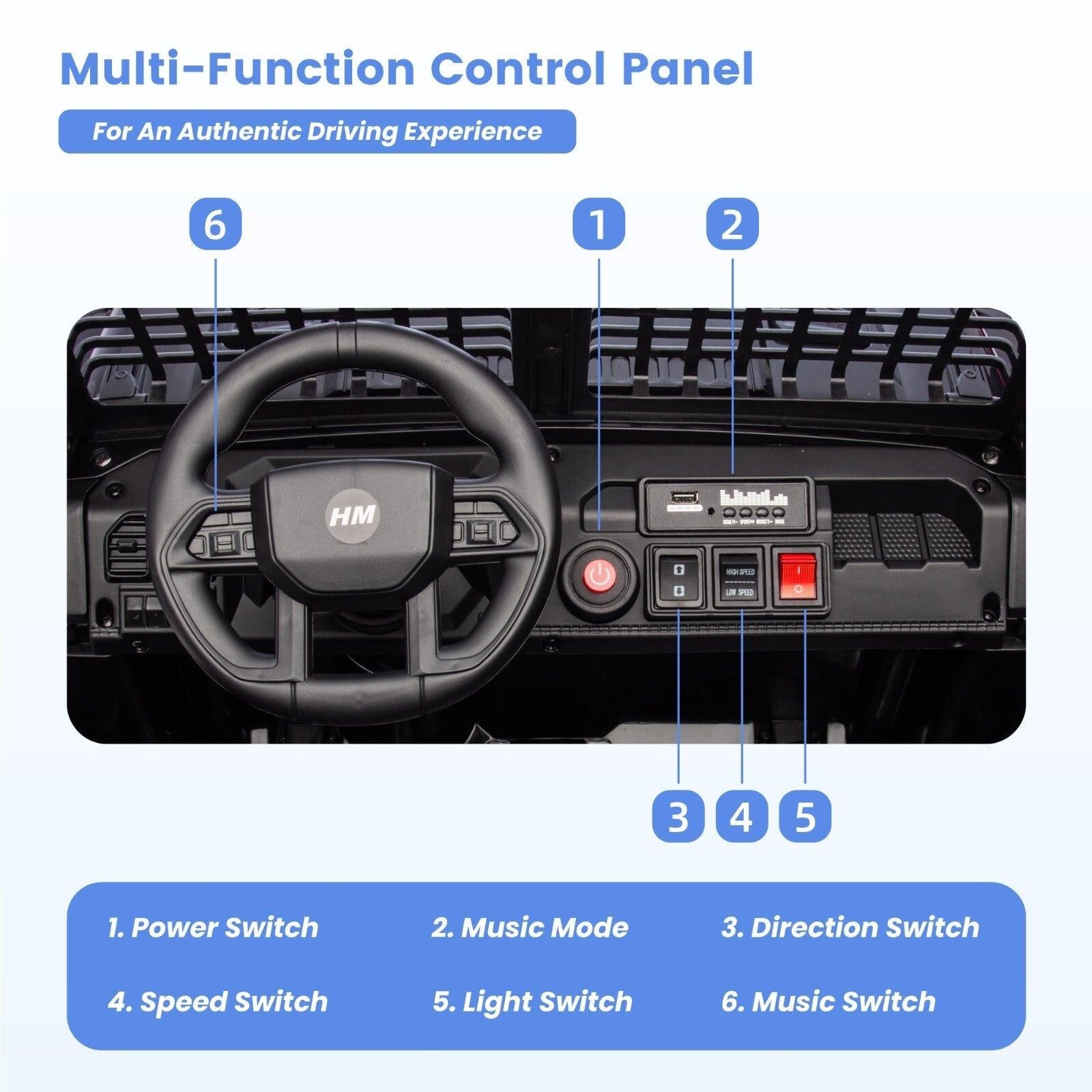 Red 24V TrailX 2-Seater 24V 4X4/AWD Kids Ride on UTV Buggy W/ EVA Rubber Wheels, Music & RC.