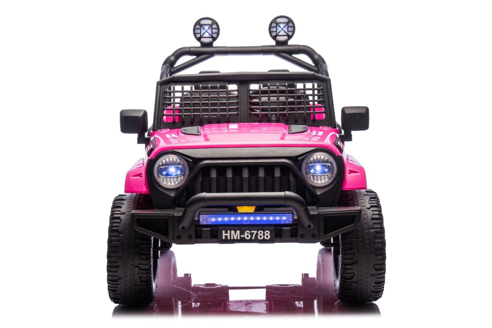 Pink 24V TrailX 2-Seater 24V 4X4/AWD Kids Ride on UTV Buggy W/ EVA Rubber Wheels, Music & RC.