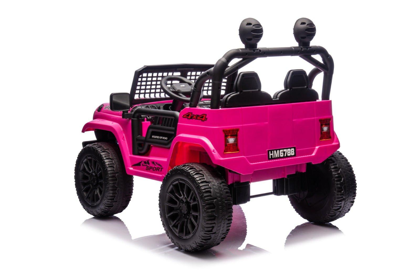 Pink 24V TrailX 2-Seater 24V 4X4/AWD Kids Ride on UTV Buggy W/ EVA Rubber Wheels, Music & RC.
