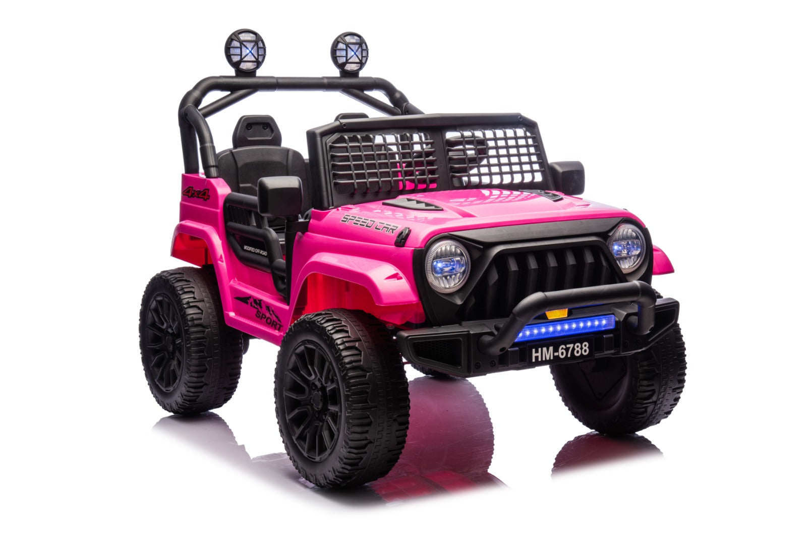 Pink 24V TrailX 2-Seater 24V 4X4/AWD Kids Ride on UTV Buggy W/ EVA Rubber Wheels, Music & RC
