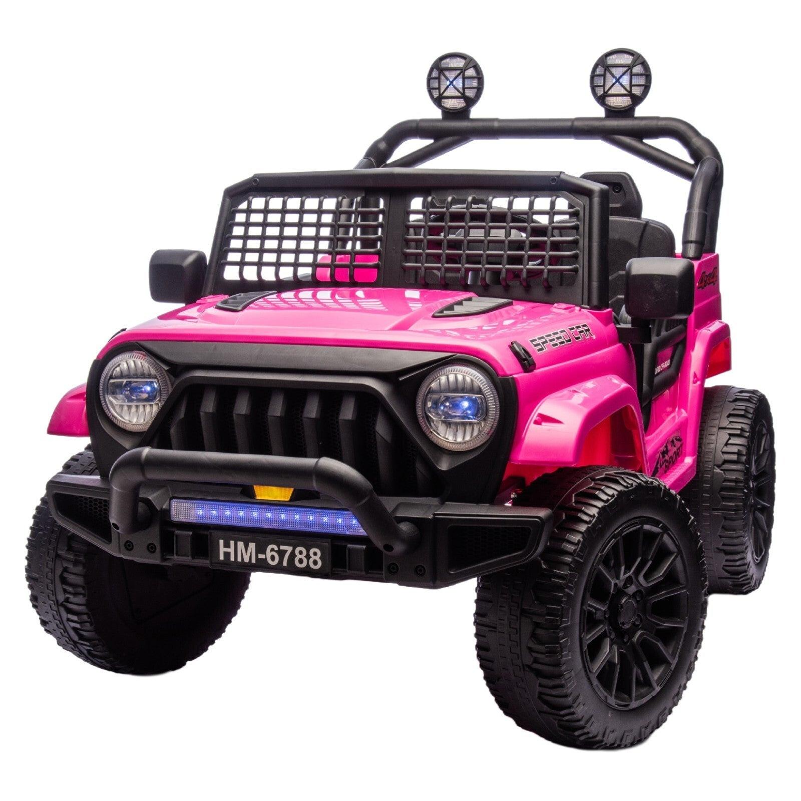Pink 24V TrailX 2-Seater 24V 4X4/AWD Kids Ride on UTV Buggy W/ EVA Rubber Wheels, Music & RC.