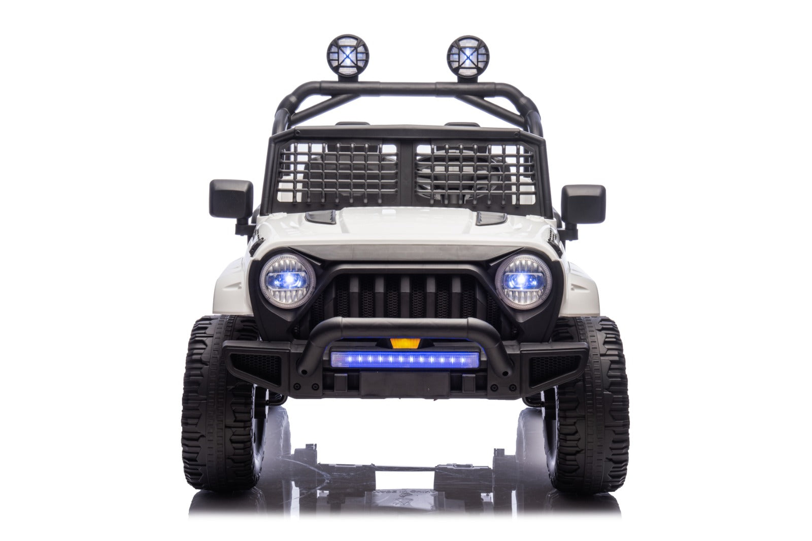 White, 2-Seater TrailX 24V/4x4 Truck for Kids, Eva Wheels, Rc