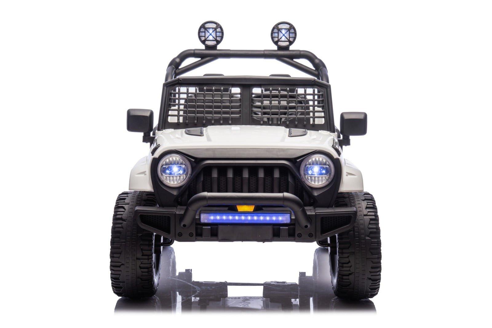 White 24V TrailX 2-Seater 24V 4X4/AWD Kids Ride on UTV Buggy W/ EVA Rubber Wheels, Music & RC.