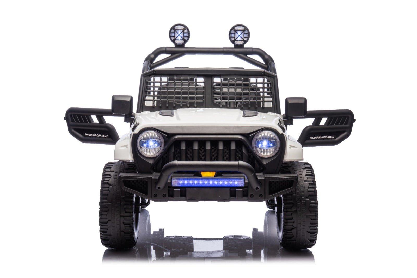 White 24V TrailX 2-Seater 24V 4X4/AWD Kids Ride on UTV Buggy W/ EVA Rubber Wheels, Music & RC.