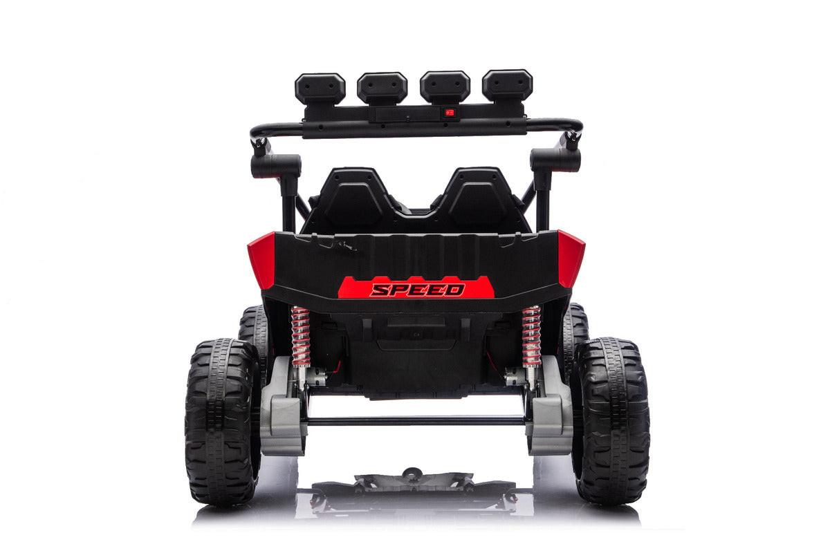 Red 24V Thunder X Pro 2-Seater Ride-On Buggy | Silent Motors, EVA Wheels & Leather Seats