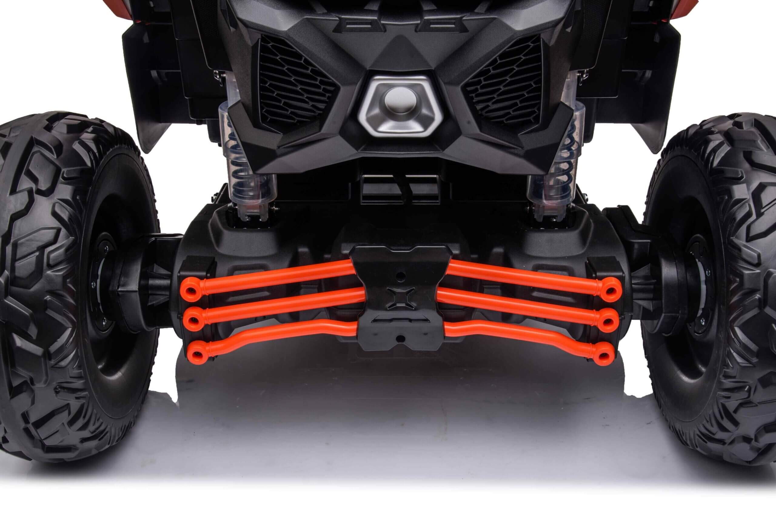 Licensed LX Performance Edition 24V Can-Am Maverick 4WD Double 24V Battery Pack, 2-Seater Kids' Buggy, Music, EVA Wheels, Leather Seats, RC image 7