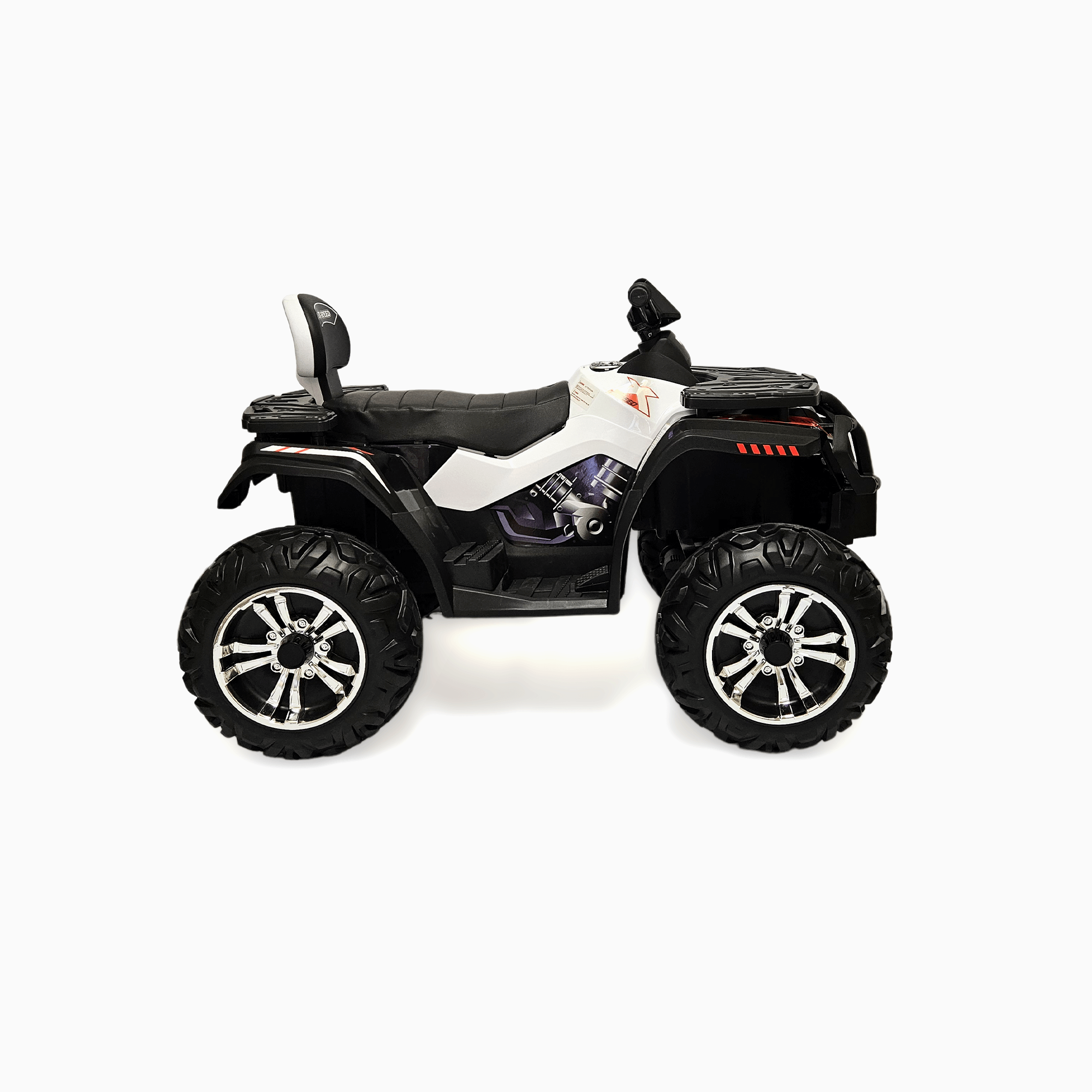 Upgraded Titan Edition 24V Kids’ 4x4 Ride-On Quad ATV with Rubber Tires, Leather Seat, BT image 6