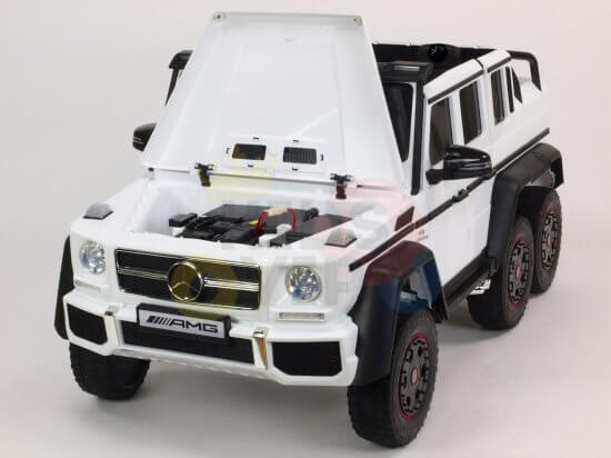 Mercedes G63 24V 6-Wheel 2-Seater Ride-on | 4WD, MP3, SD, USB, Remote Control | White image 15