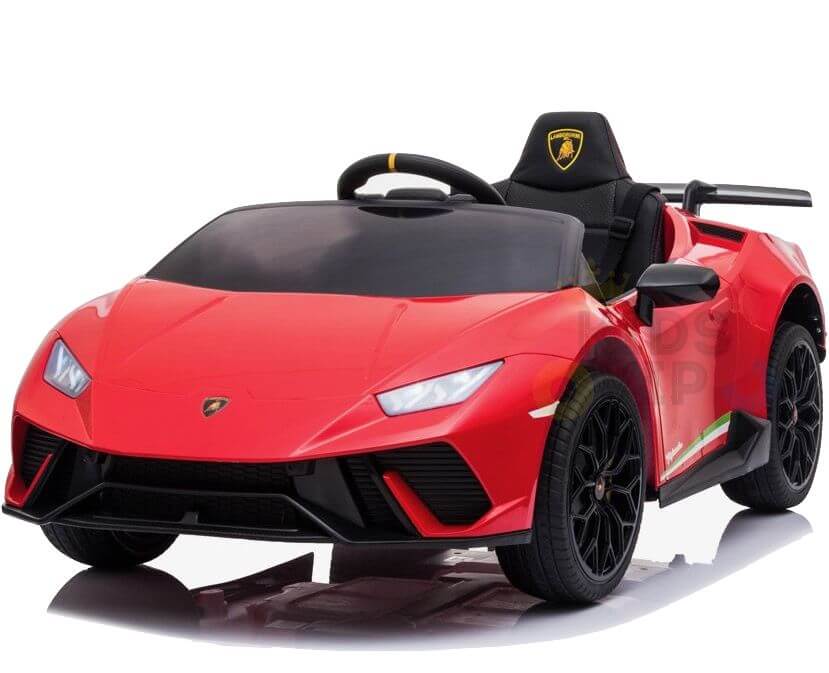 Red Lamborghini Huracan 12V Licensed Sport Edition Kids Ride-On Car with Rubber Wheels, Bluetooth, RC image 1