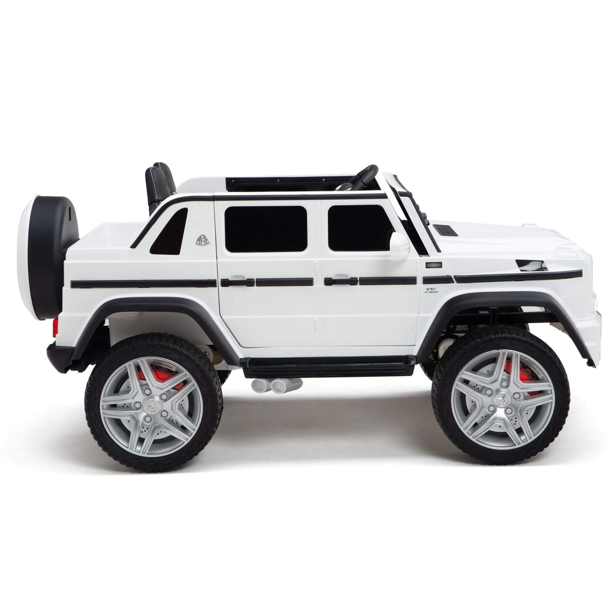 White Luxury 4WD Edition Mercedes Maybach G650 12V Ride On Car For Kids With RC image 13