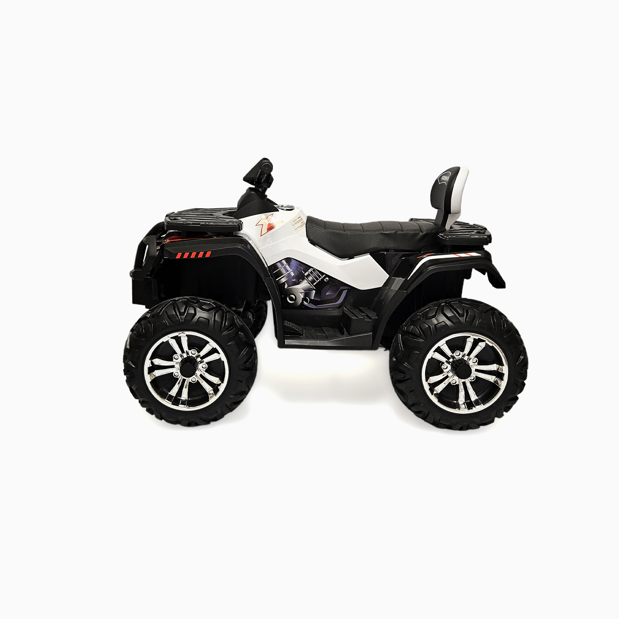Upgraded Titan Edition 24V Kids’ 4x4 Ride-On Quad ATV with Rubber Tires, Leather Seat, BT image 7