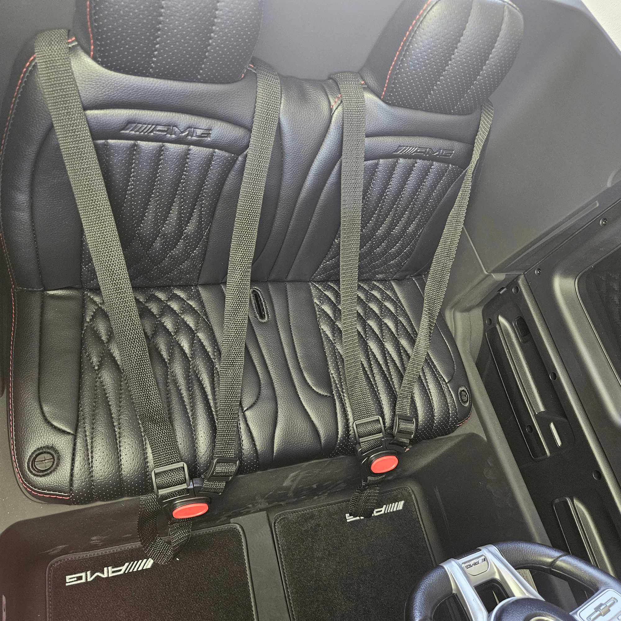 24V/4WD Platinum Edition XXL Mercedes G63 Kids Ride on Truck, MP4, 2x24V Batteries, EVA Wheels, Leather Seats, RC image 2