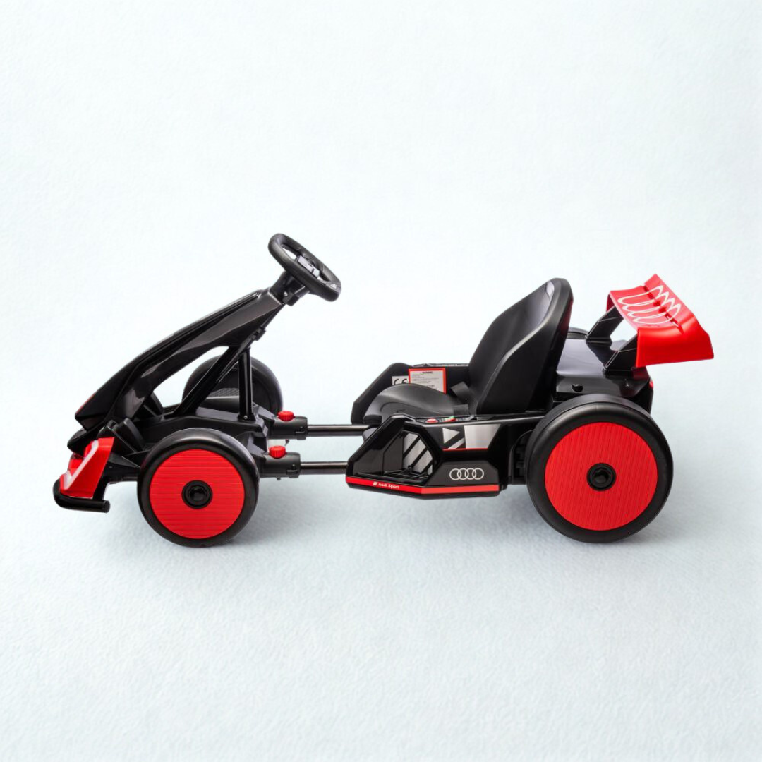 24V Red Newest Upgraded Audi Drifting Go Kart W/ 180° Drift, Bluetooth Music & Lights