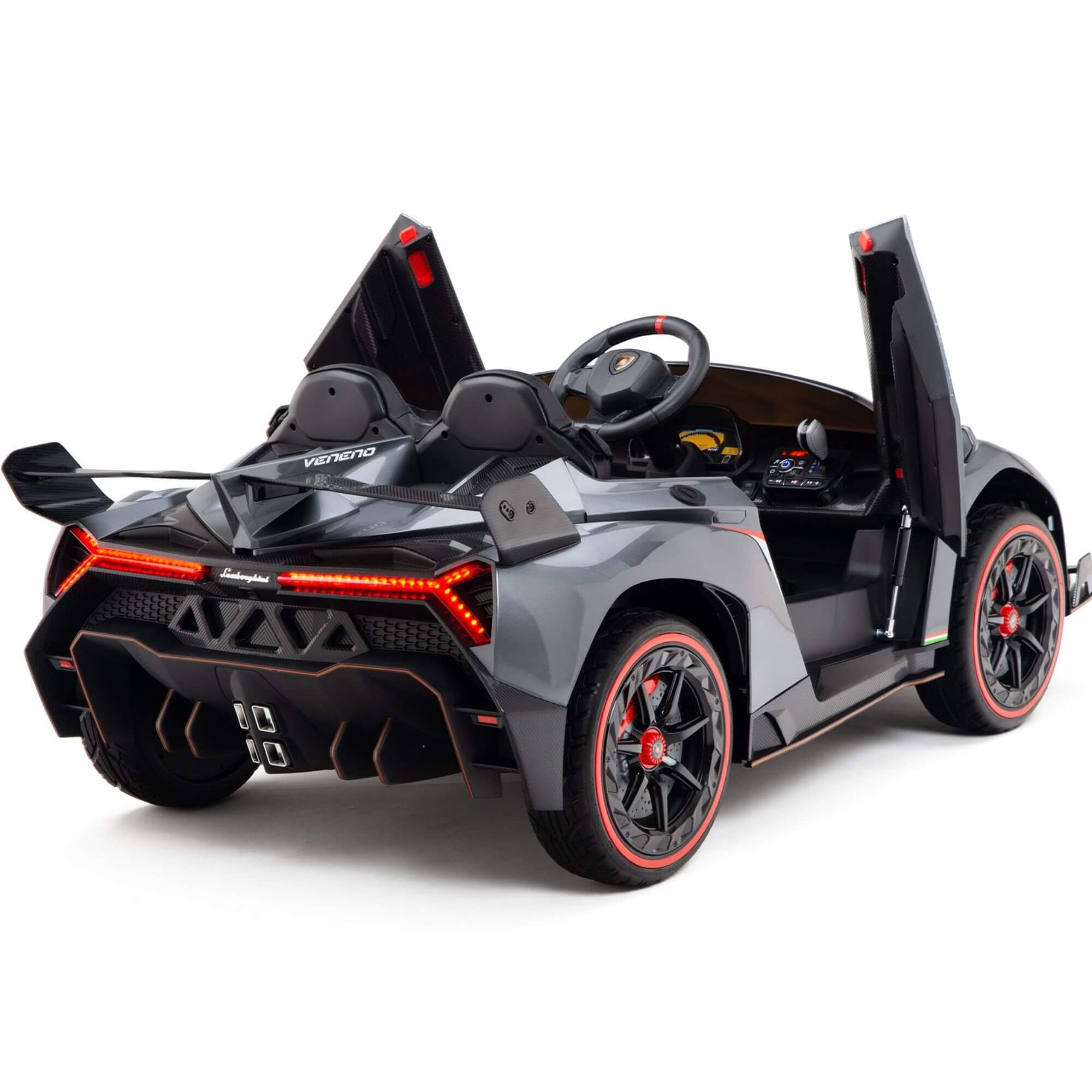 Limited Edition Silver Lamborghini Veneno 12V 4X4 Toddlers Ride-on Car, BT, RC image 10