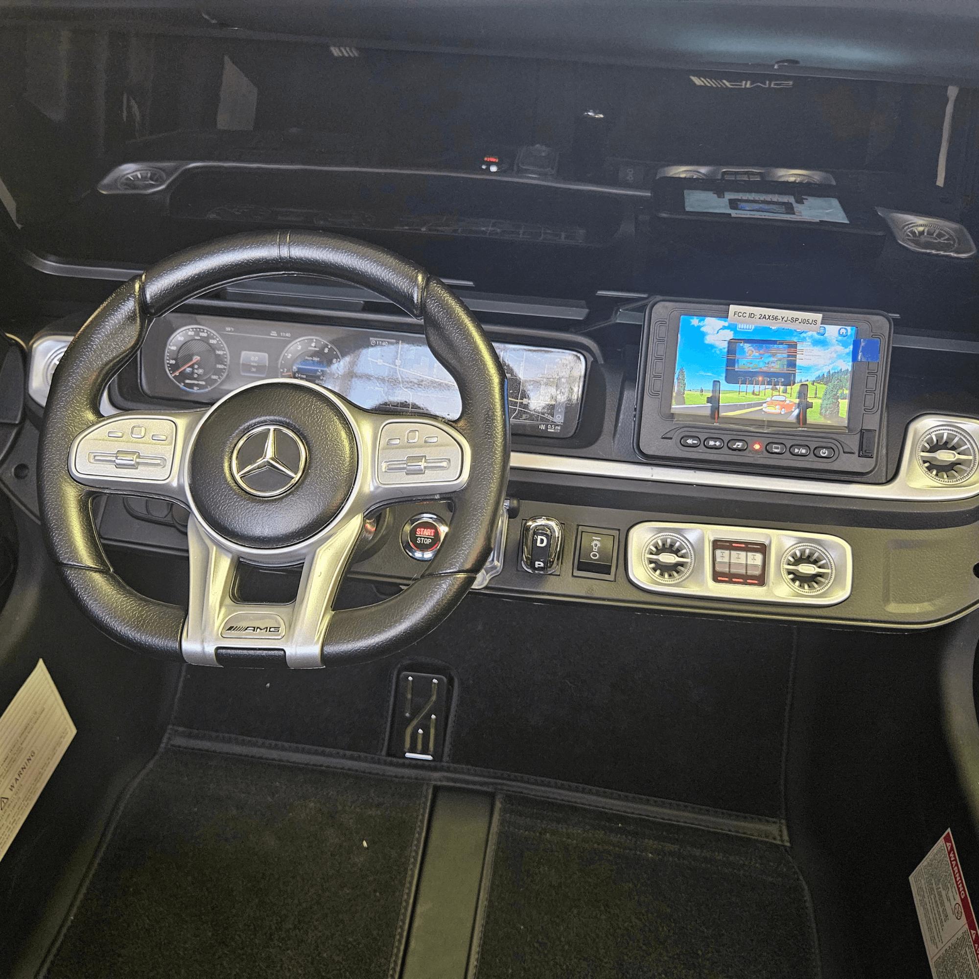 24V/4WD Platinum Edition XXL Mercedes G63 Kids Ride on Truck, MP4, 2x24V Batteries, EVA Wheels, Leather Seats, RC image 19