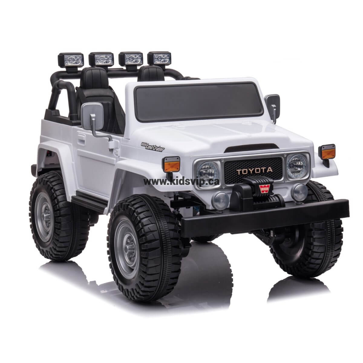 White 2-Seater Premium Edition Toyota 24V / 4x4 Truck for Kids, RC image 14