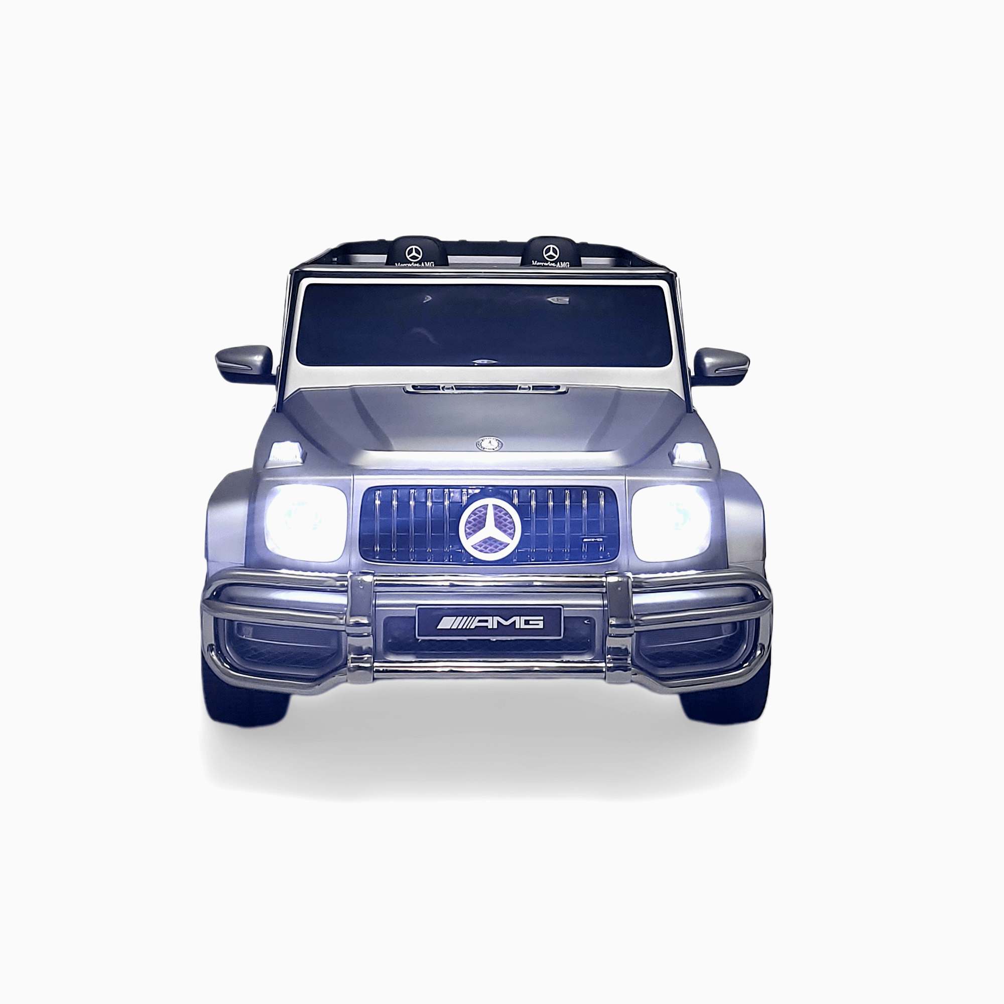 Exclusive Matte Grey Mercedes Benz G Series 2-Seater 24V Kids Ride-on Truck, EVA Wheels, Leather Seats, Light-up Logo, 4WD, BT, RC image 4