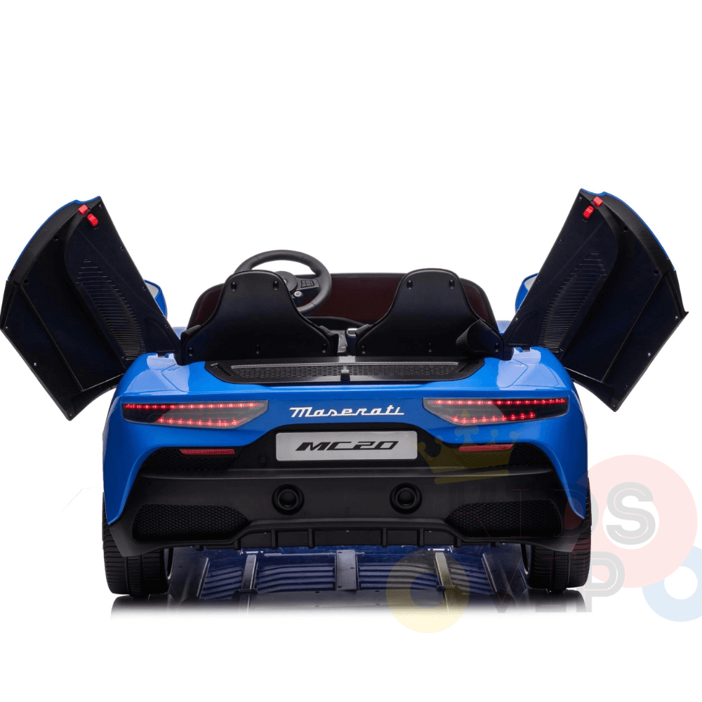 KidsVIP Licensed 24V Maserati MC20 Car for Kids W/ RC, Rubber Wheels, Music Input, Leather Seats, 4WD image 2