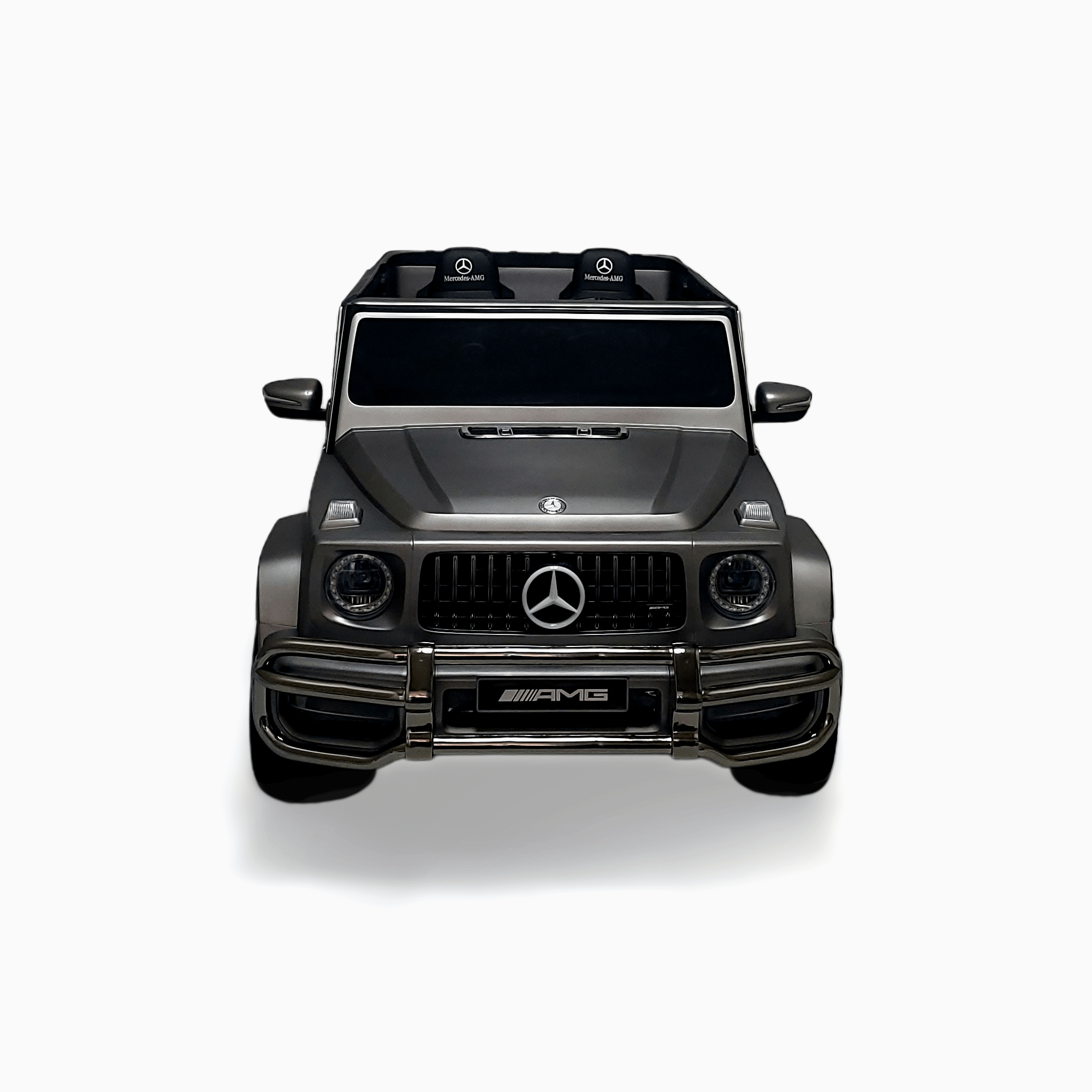 Exclusive Matte Grey Mercedes Benz G Series 2-Seater 24V Kids Ride-on Truck, EVA Wheels, Leather Seats, Light-up Logo, 4WD, BT, RC image 10
